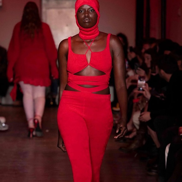 ADREĀDAMO Ribbed Jersey Bra w/ Strappy Details size SMALL - MEDIUM - Picture 2 of 5